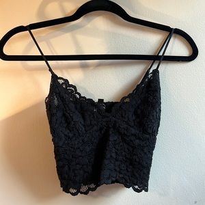 Black lace Express top